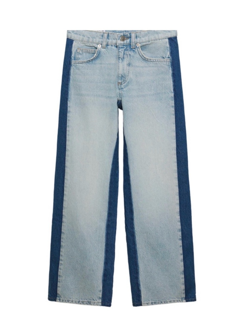 Zara girls side stripe straight leg jeans